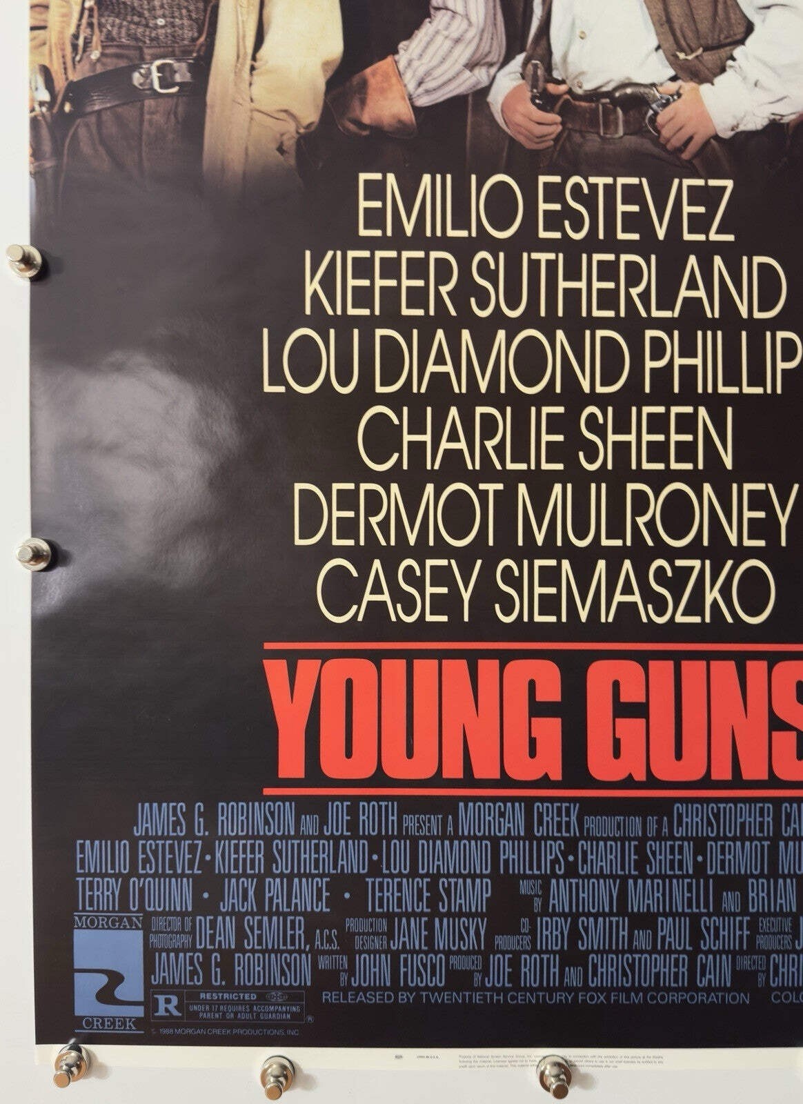 Young Guns - Original Movie Poster - 1988 - Rolled SS