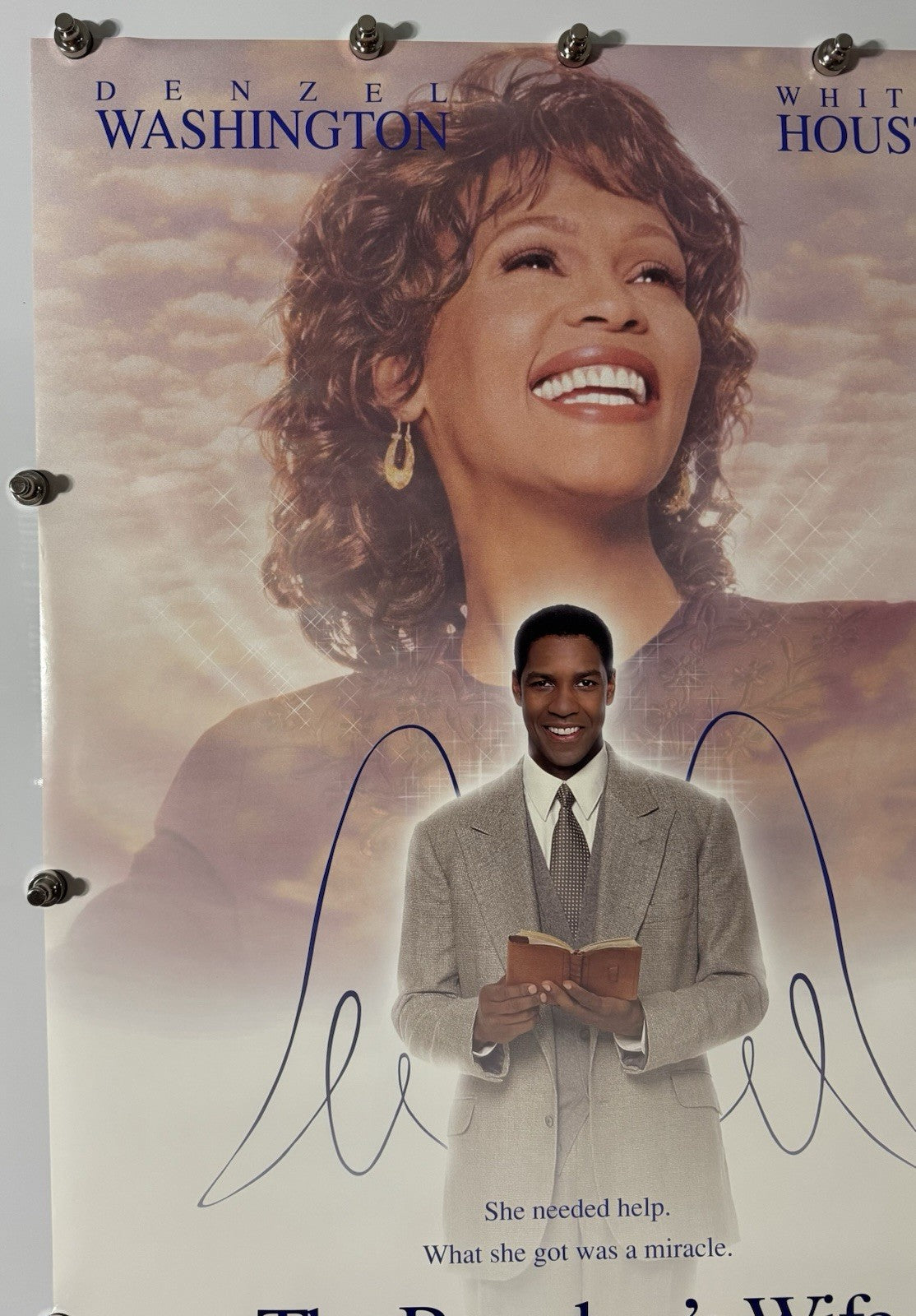 THE PREACHER'S WIFE 1996 Original Movie Poster 27x40 DS Rolled Whitney Houston Rev A - Joe's Geek VLT
