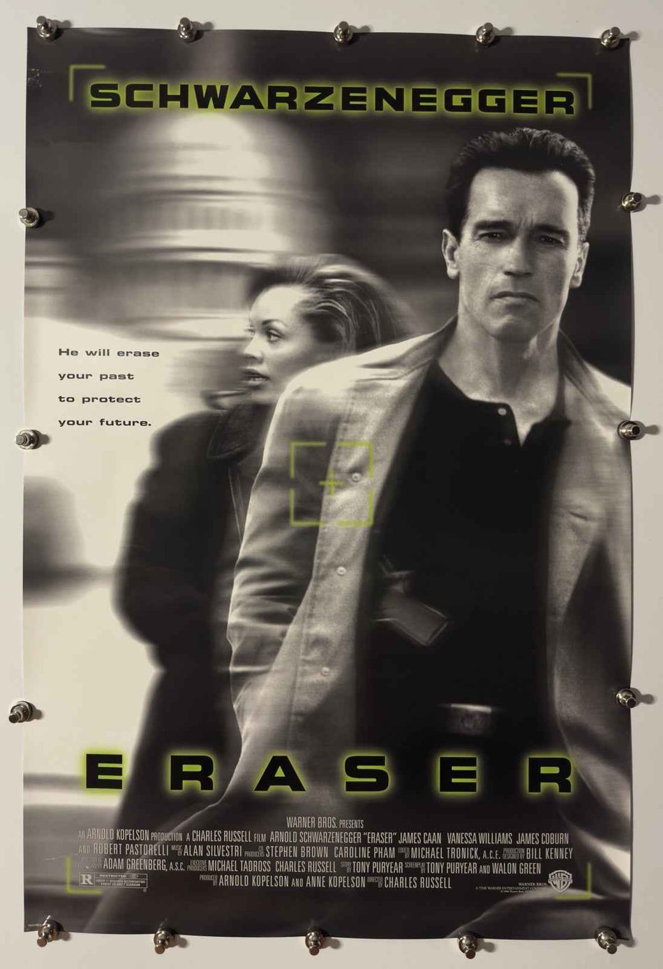 ERASER 1996 Original Movie Poster 27x40 DS Rolled Arnold Schwarzenegger