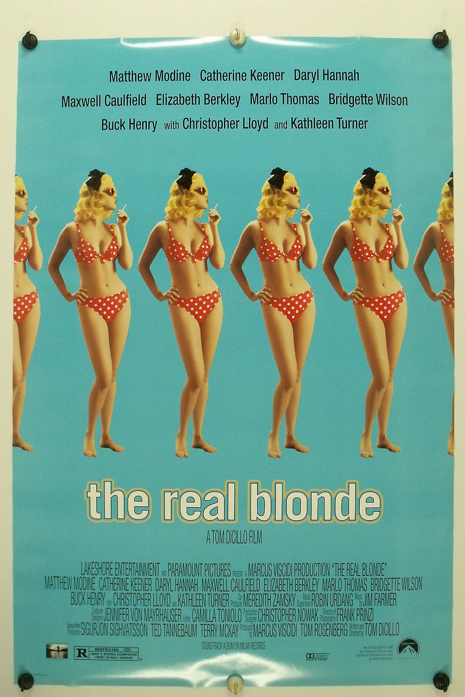 THE REAL BLONDE 1997 Original Movie Poster 27x40 DS Rolled Daryl Hannah