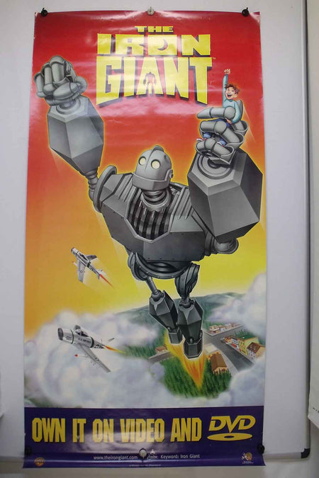 THE IRON GIANT 1999 Original Video Banner 33x66 SS Jennifer Aniston - Joe's Geek VLT
