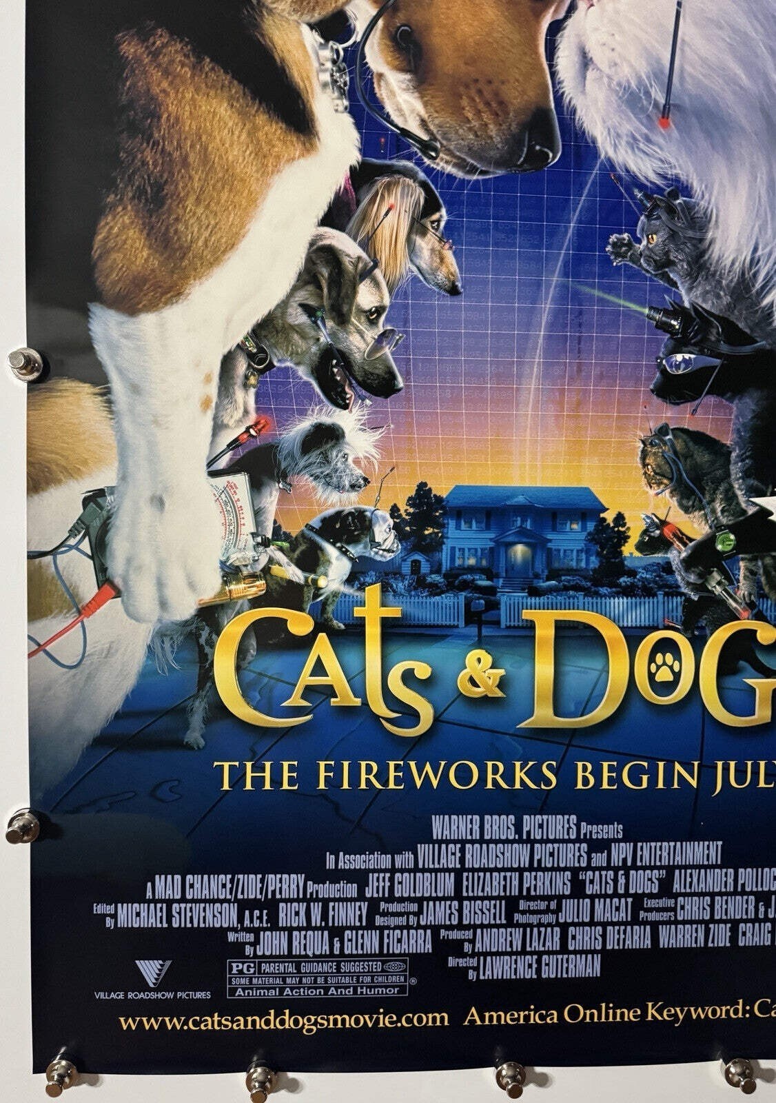 Cats & Dogs - Original Movie Poster - 2001 - Rolled DS