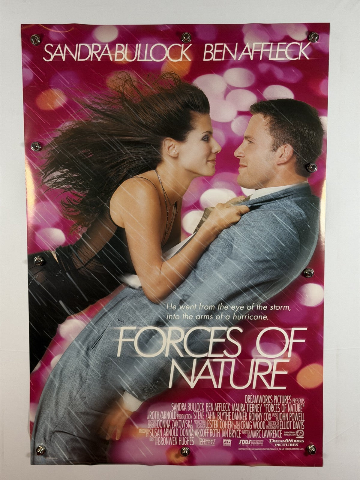 Forces of Nature (1999) - PINK - Original Movie Poster - 27 x 40 - Rolled DS