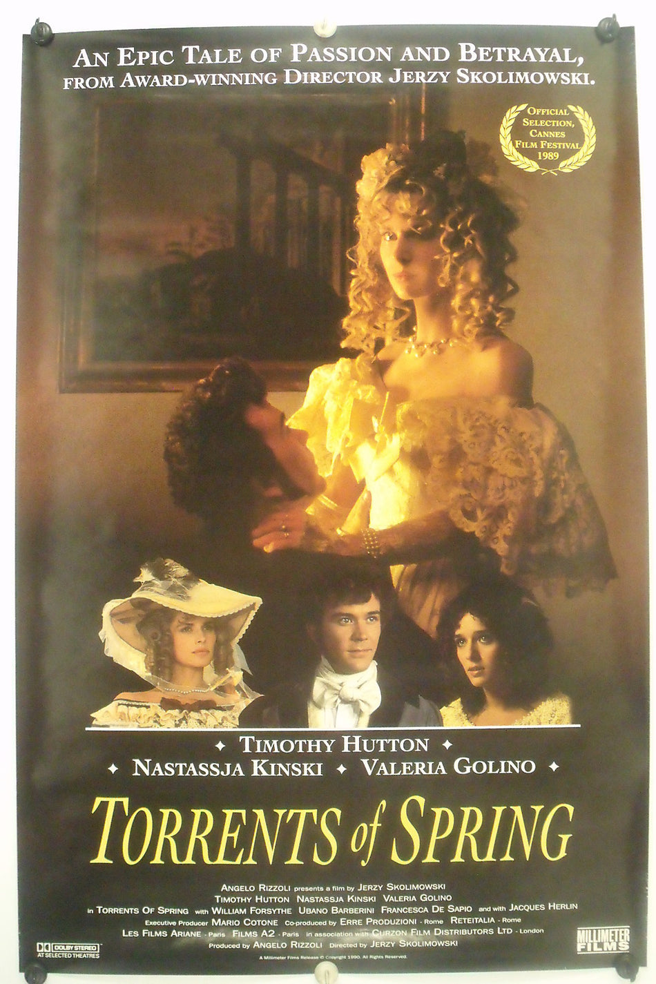 TORRENTS OF SPRING 1989 Original Movie Poster 27x41 SS Rolled Nastassja Kinski