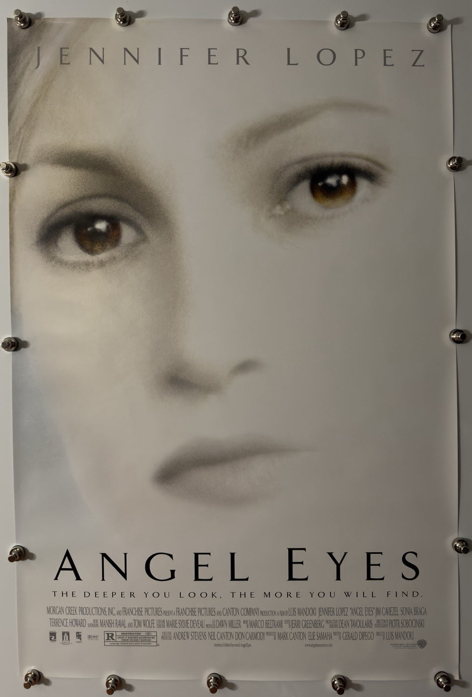 ANGEL EYES 2001 Original Movie Poster 27x40 DS Rolled Jennifer Lopez