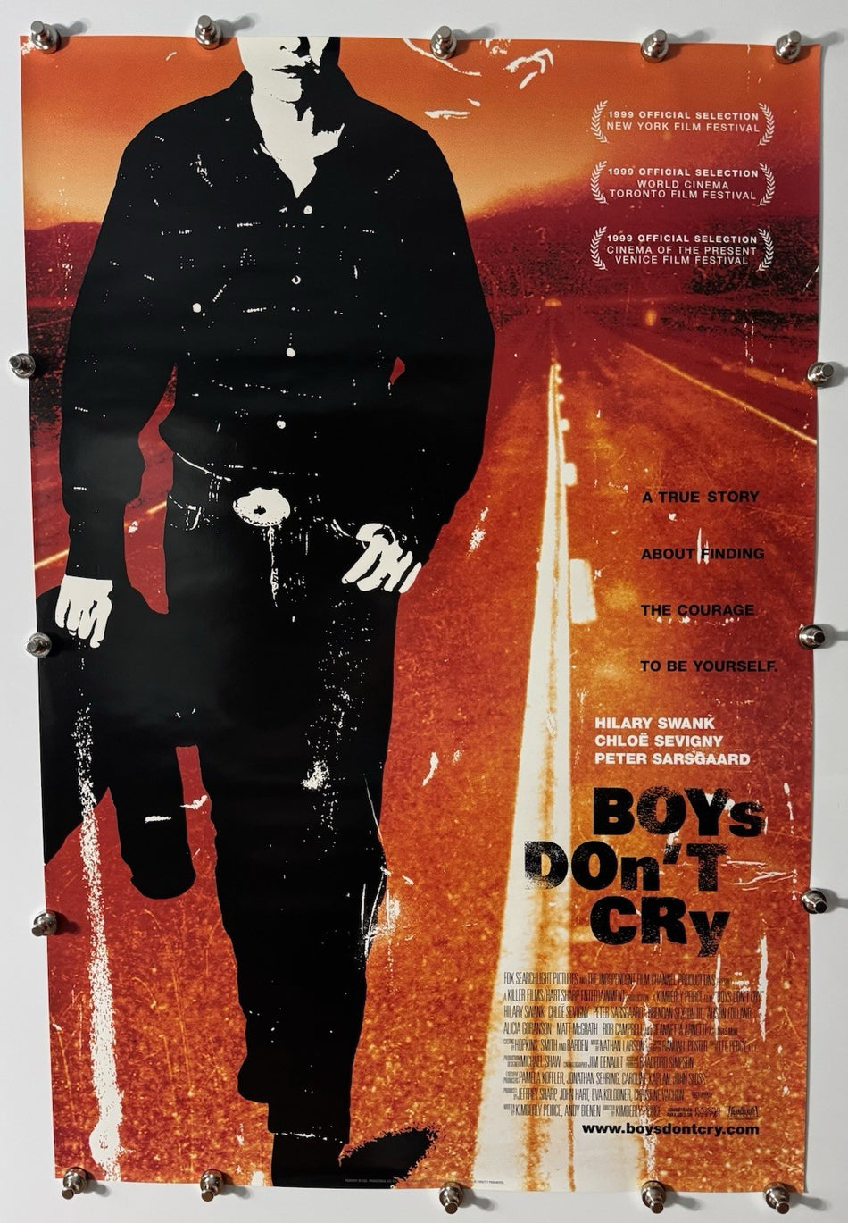 BOYS DON'T CRY 1999 Original Movie Poster 27x40 DS Rolled Hilary Swank