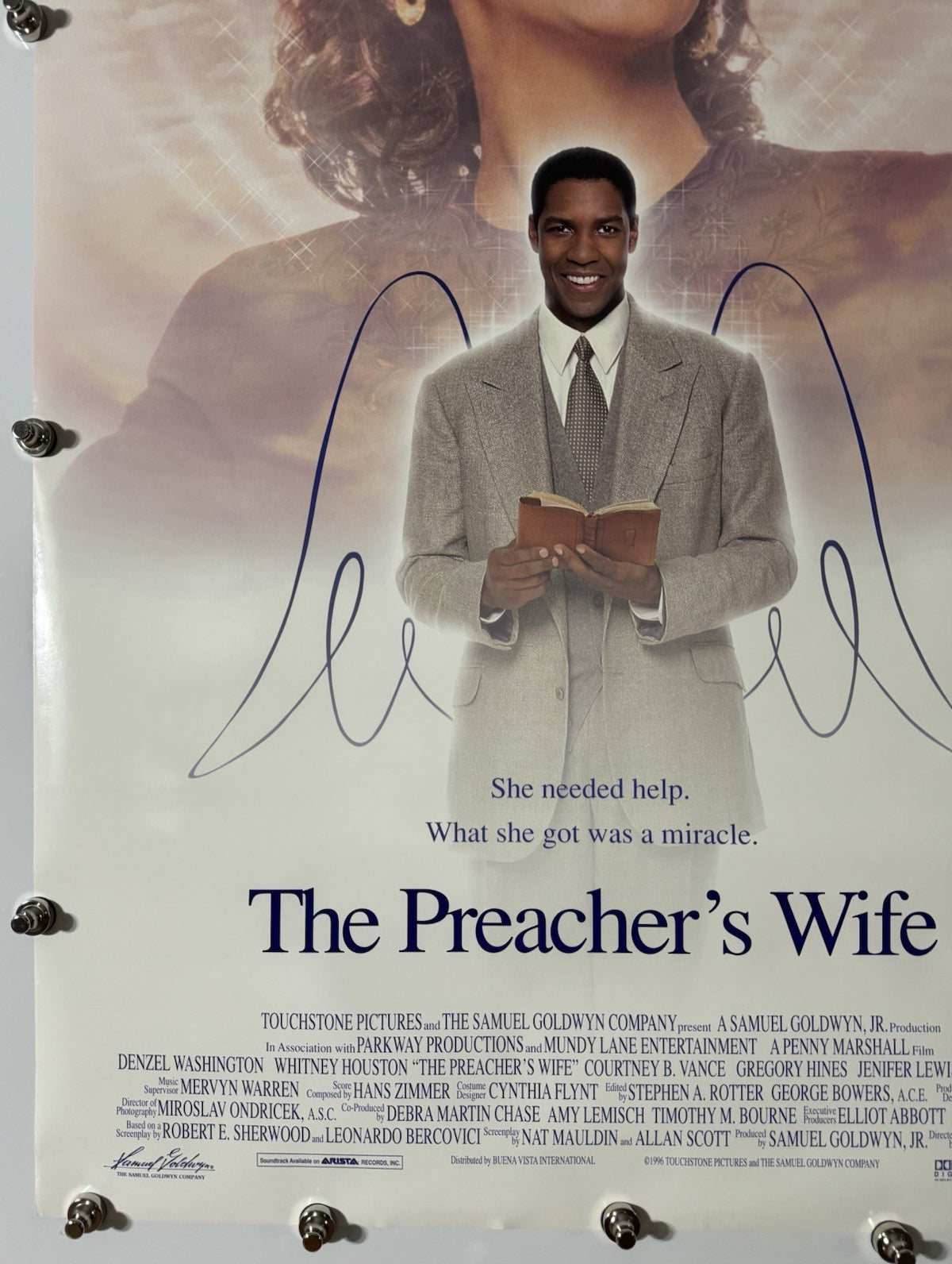 THE PREACHER'S WIFE 1996 Original Movie Poster 27x40 DS Rolled Whitney Houston Rev A - Joe's Geek VLT