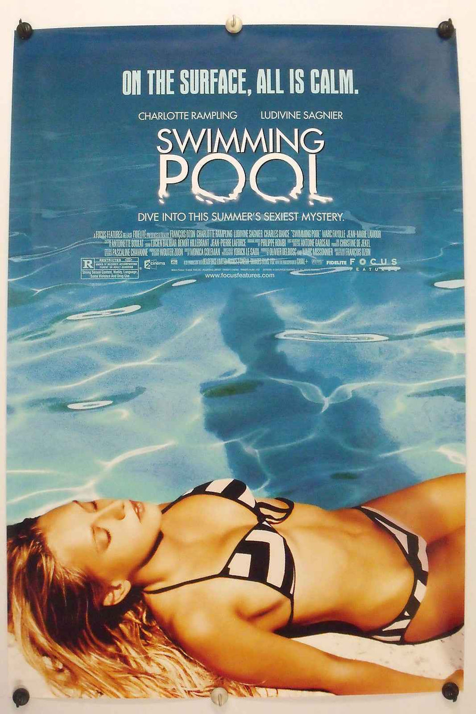 SWIMMING POOL 2003 Original Movie Poster 27x40 SS Rolled Charlotte Rampling