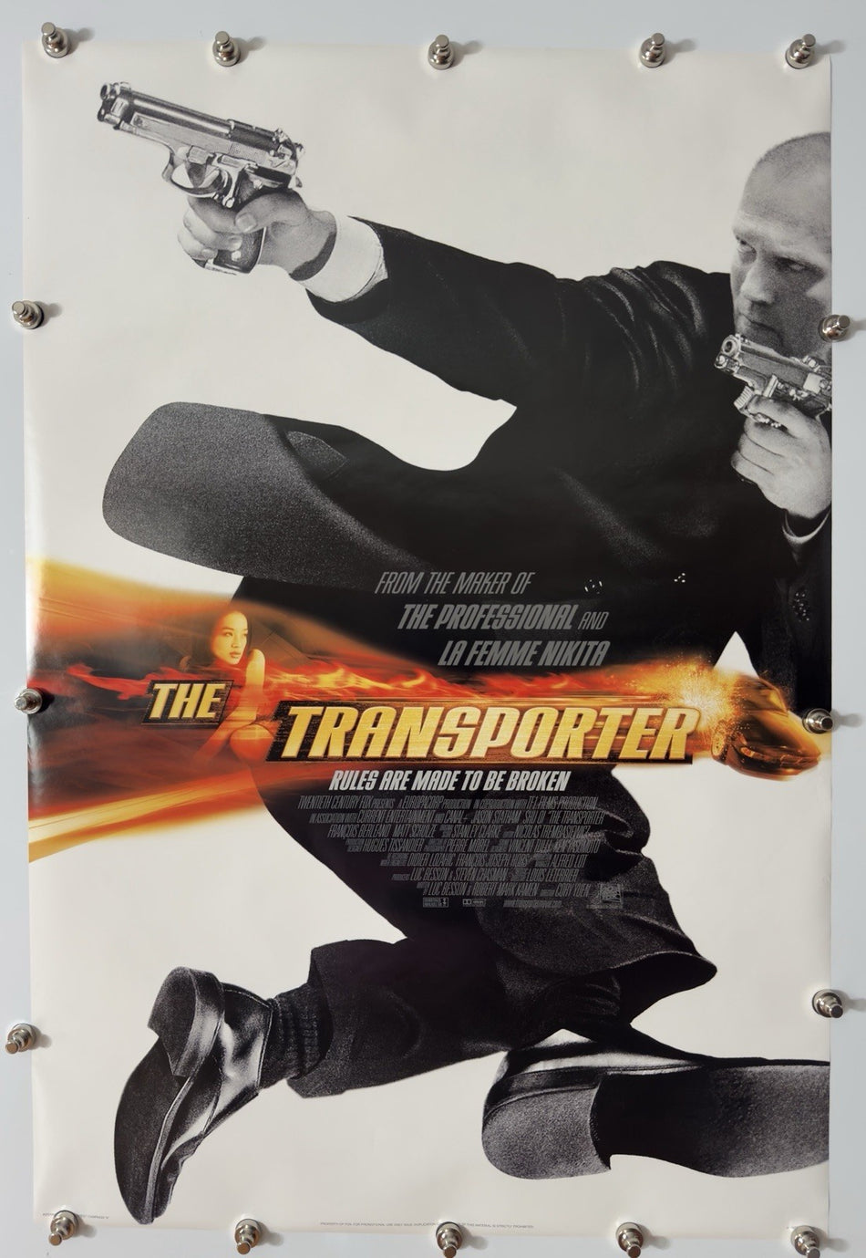 THE TRANSPORTER 2002 Original Movie Poster 27x40 DS Rolled Jason Statham