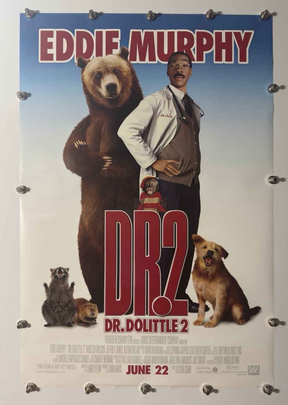 DR. DOLITTLE 2 2001 Original Movie Poster 27x40 DS Rolled Style D Eddie Murphy