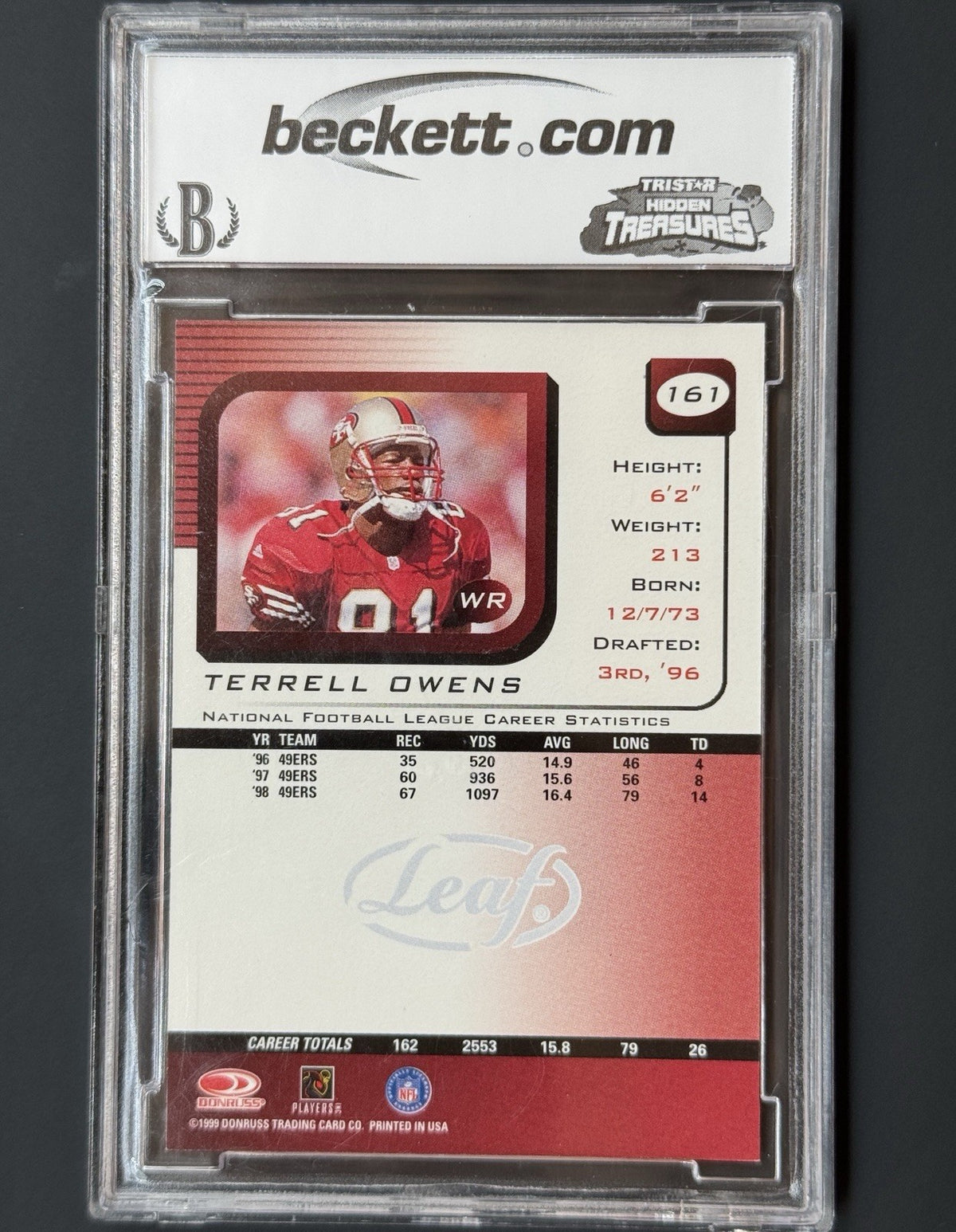 1999 Leaf Rookies & Stars - Terrell Owens #161