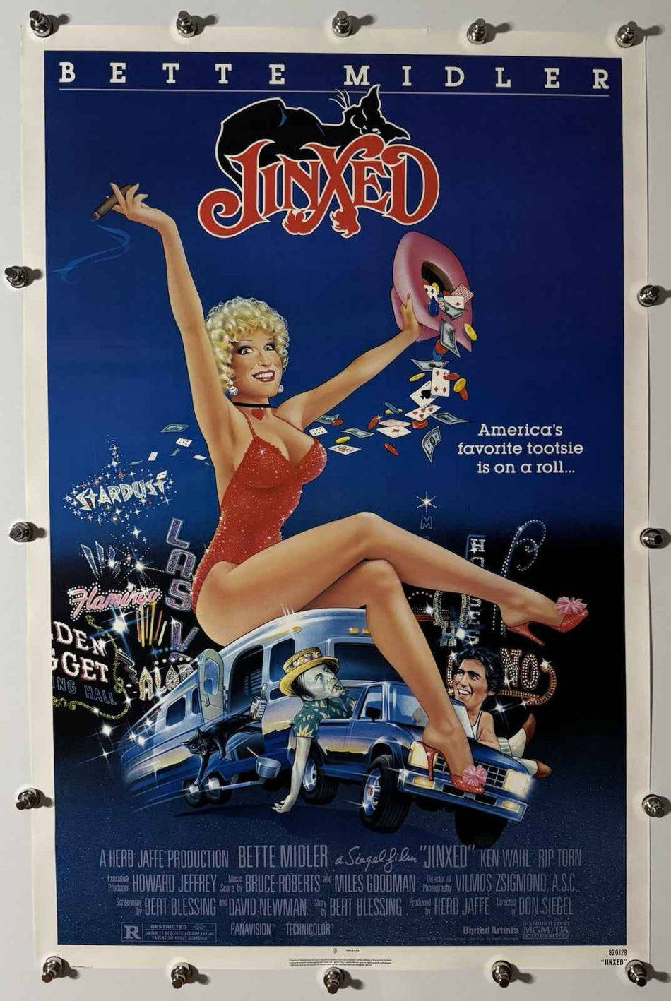 JINXED! 1982 Original Movie Poster 27x41 SS Rolled Bette Midler - Joe's Geek VLT