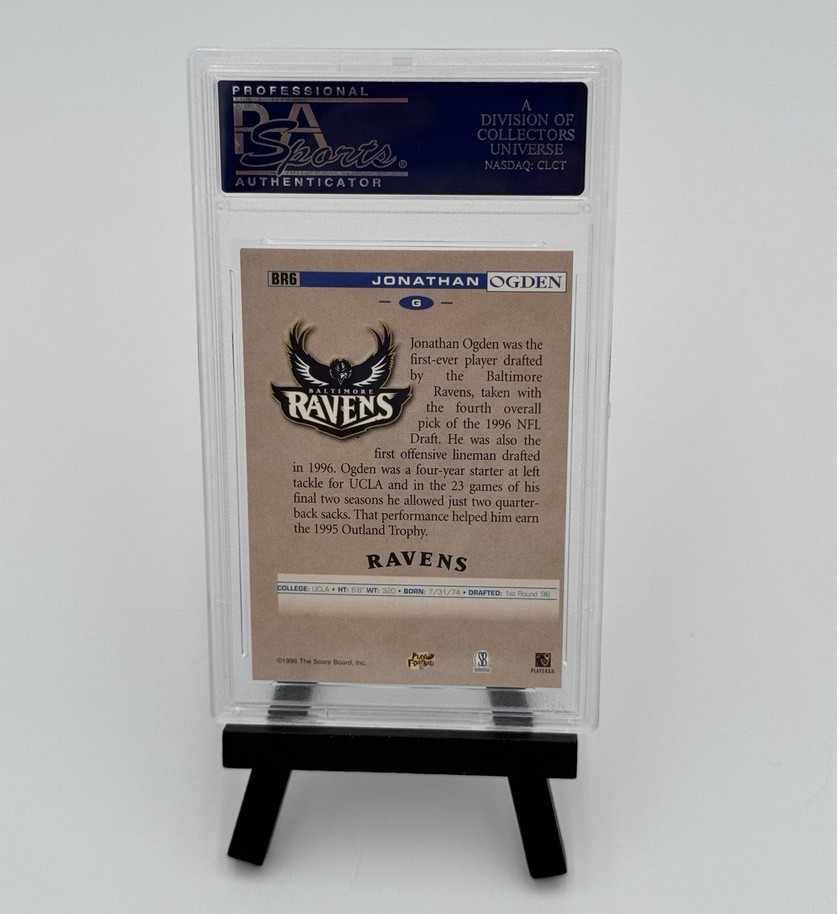 Jonathan Ogden 1996 Score Board Baltimore Ravens #BR6 Baltimore Ravens Football