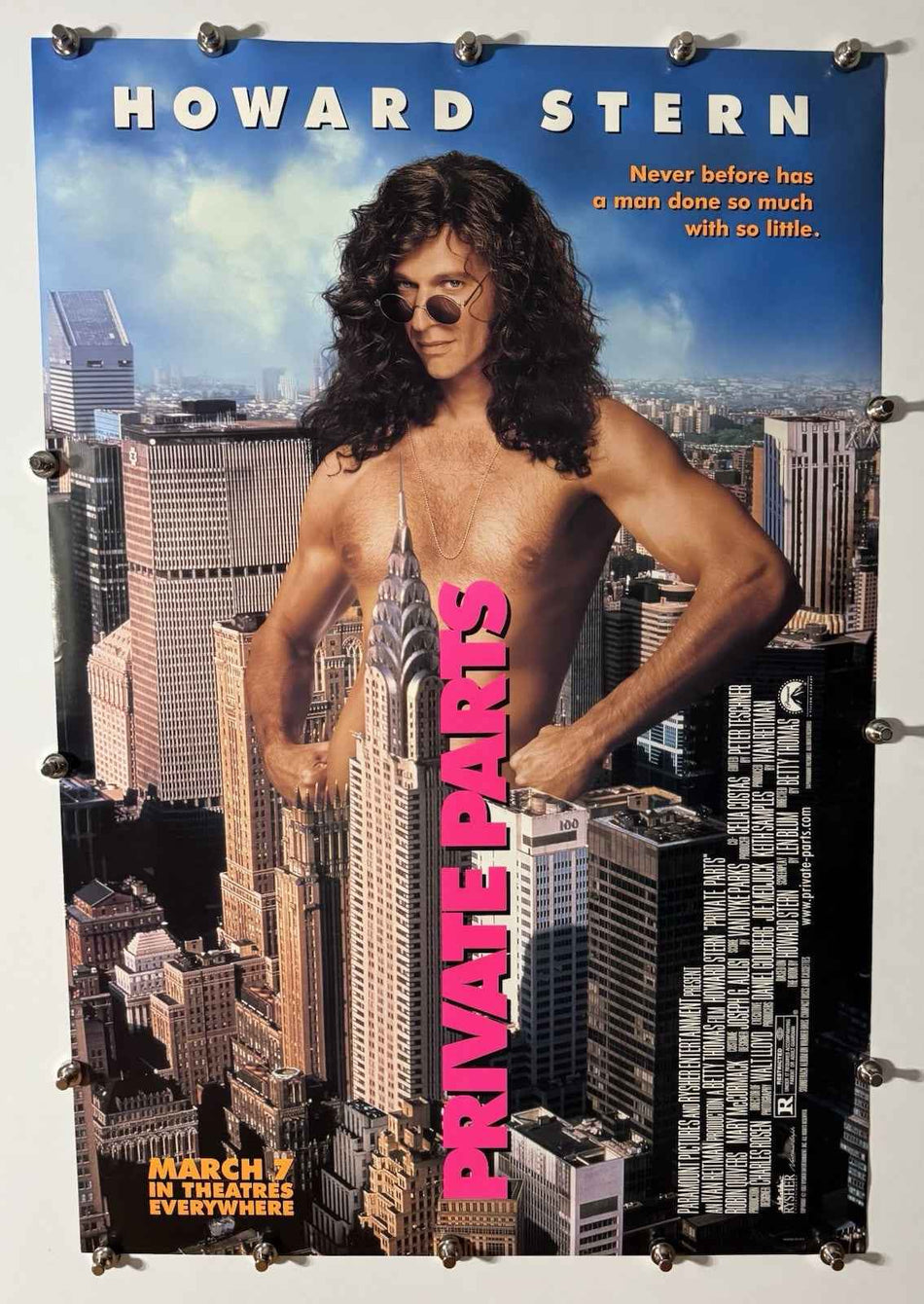 PRIVATE PARTS 1997 Original Movie Poster 27x40 DS Rolled Howard Stern - Joe's Geek VLT