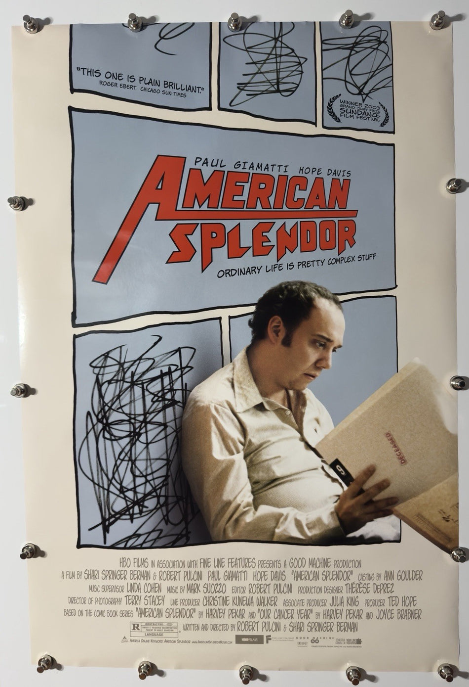 AMERICAN SPLENDOR 2003 Original Movie Poster 27x40 DS Rolled Paul Giamatti