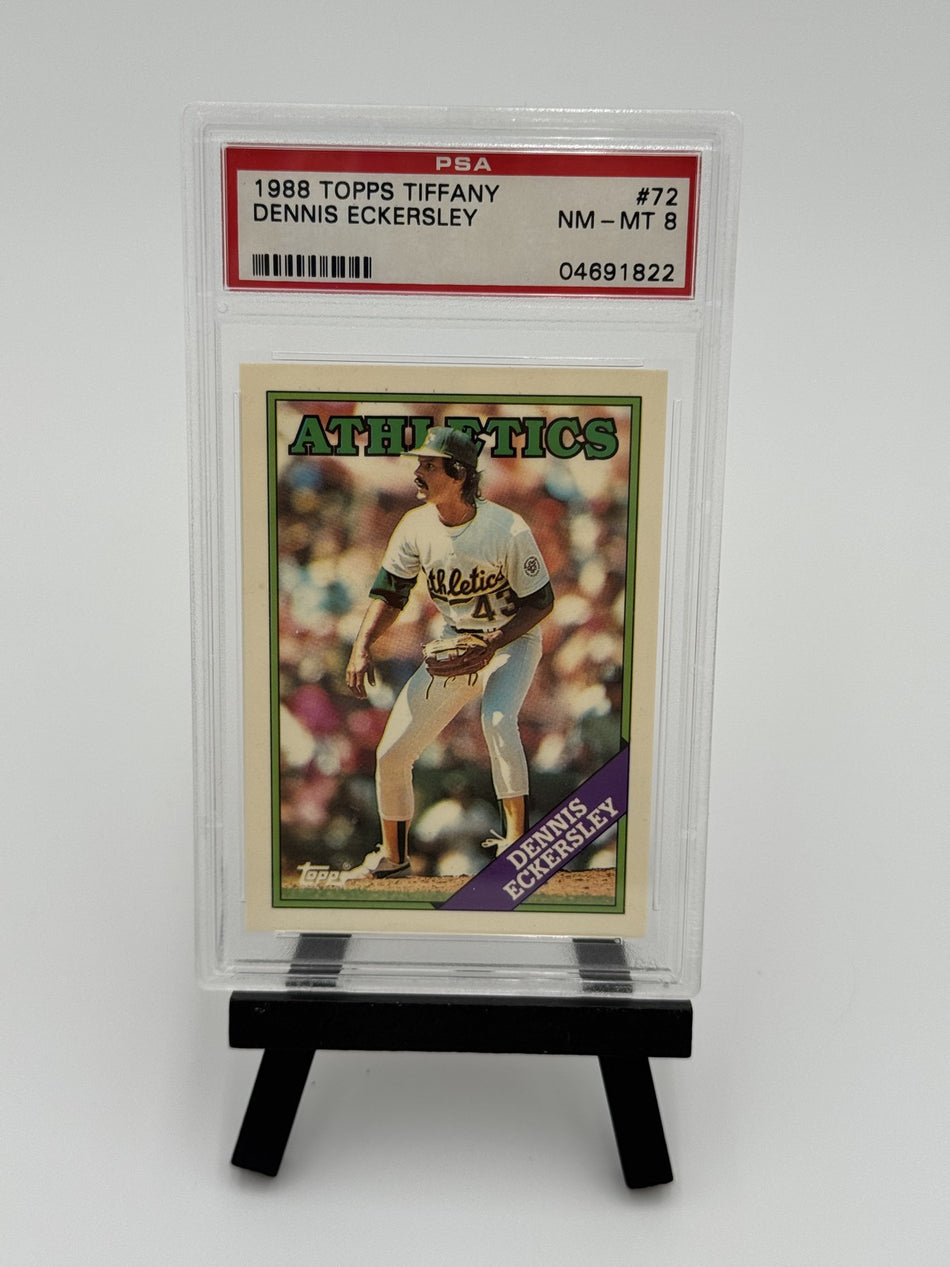 1988 Topps - Dennis Eckersley #72 Collector's Edition (Tiffany) PSA 8