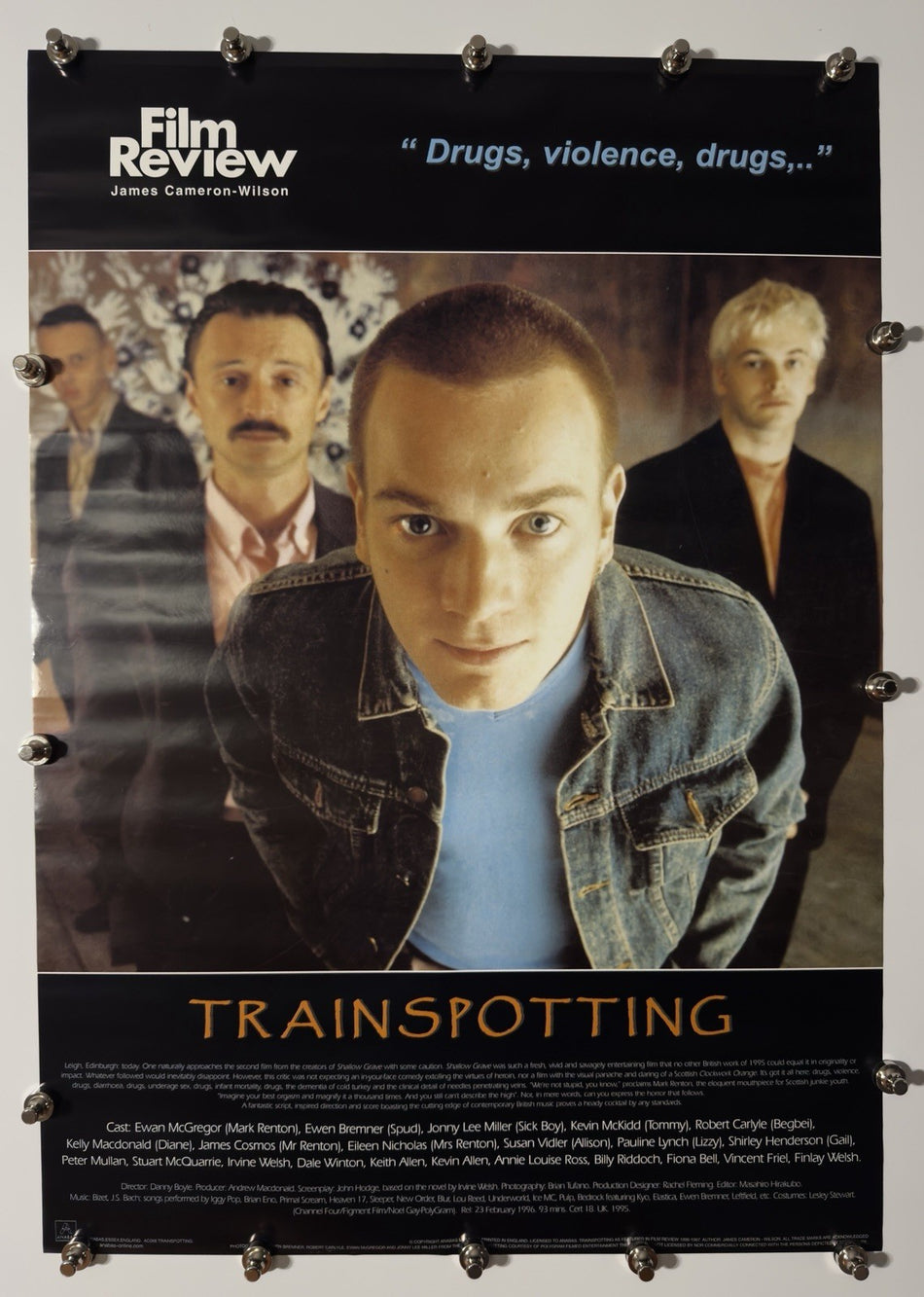 TRAINSPOTTING 1996 Original Movie Poster 27x40 SS Rolled Ewan McGregor