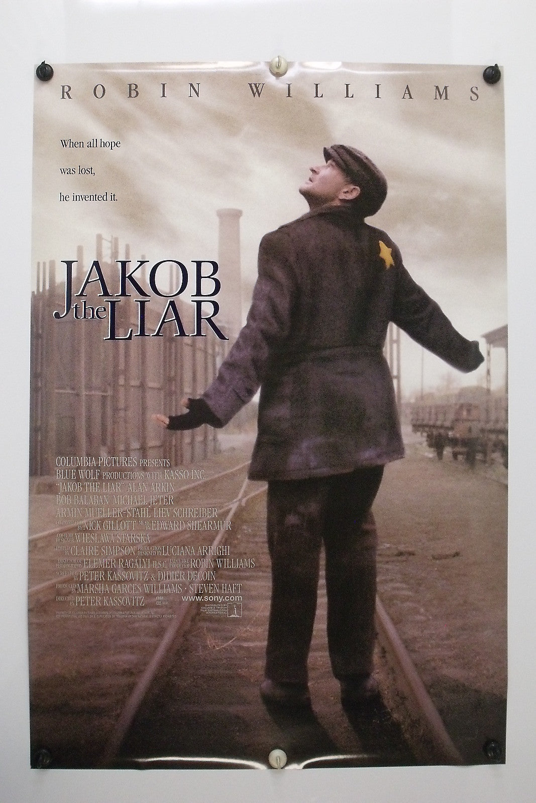 JAKOB THE LIAR 1999 Original Movie Poster 27x40 DS Rolled Robin Williams - Joe's Geek VLT