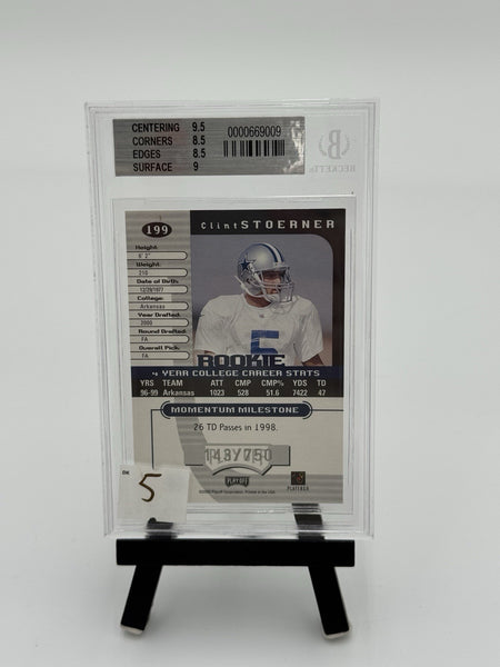 2000 Playoff Momentum - Rookie Clint Stoerner #199 /750 (RC)