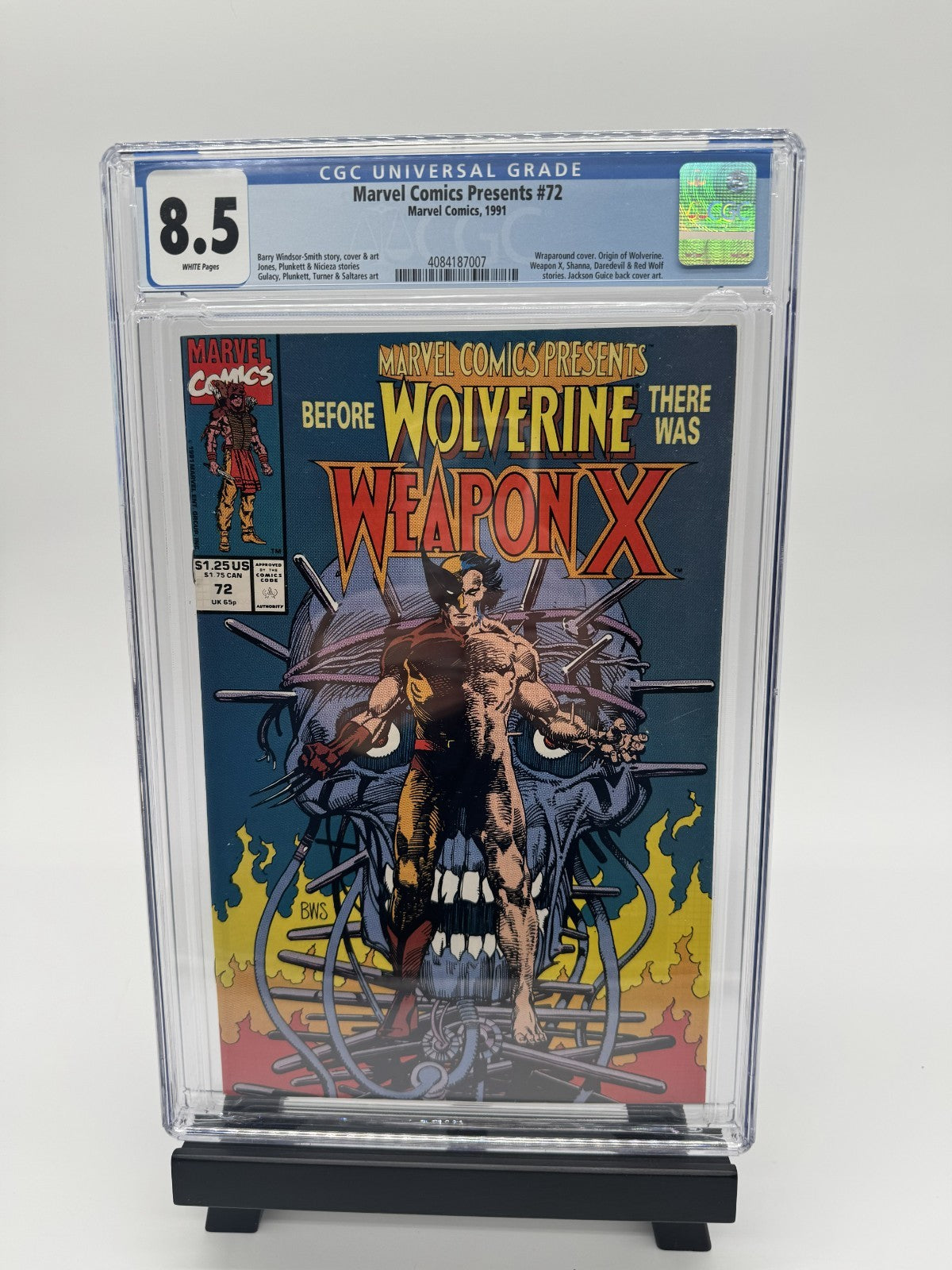 Marvel Comics Presents #72 CGC 8.5 White Pages (1991) Origin of Wolverine Weapon