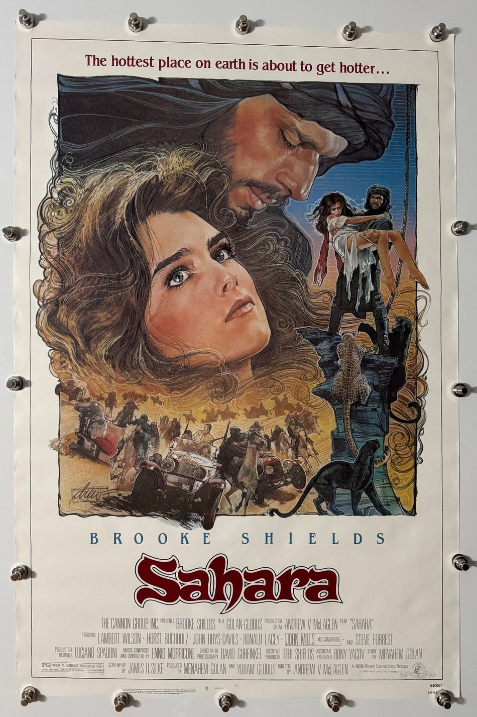 SAHARA 1983 Original Movie Poster 27x41 SS Rolled Brooke Shields - Joe's Geek VLT
