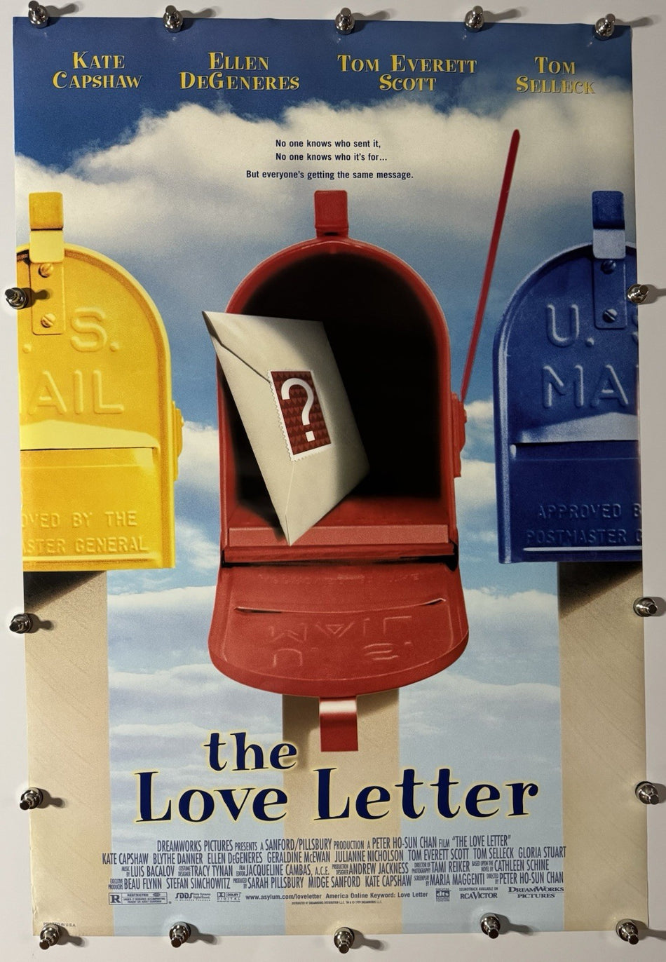 THE LOVE LETTER 1999 Original Movie Poster 27x40 DS Rolled Kate Capshaw