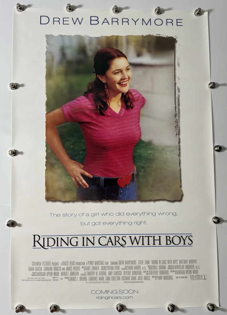 RIDING IN CARS WITH BOYS 2001 Original Movie Poster 27x40 DS Rolled Drew Barrymore - Joe's Geek VLT