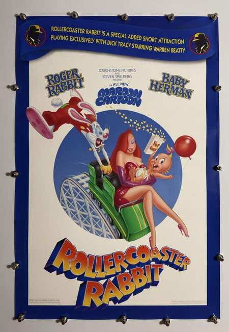 Roller Coaster Rabbit - Original Movie Poster - 1990 - Rolled DS