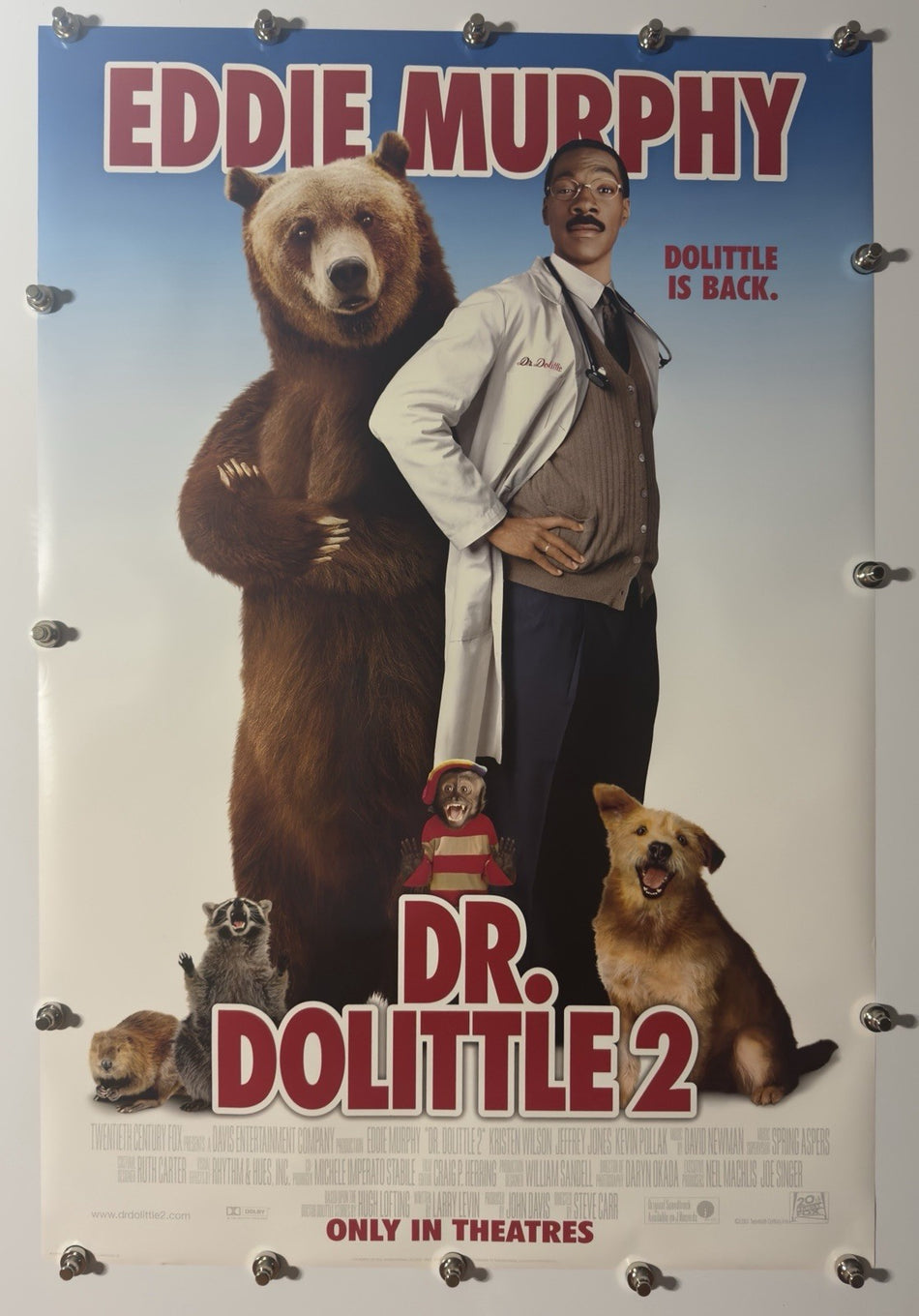 DR. DOLITTLE 2 2001 Original Movie Poster 27x40 DS Rolled Style C Eddie Murphy - Joe's Geek VLT