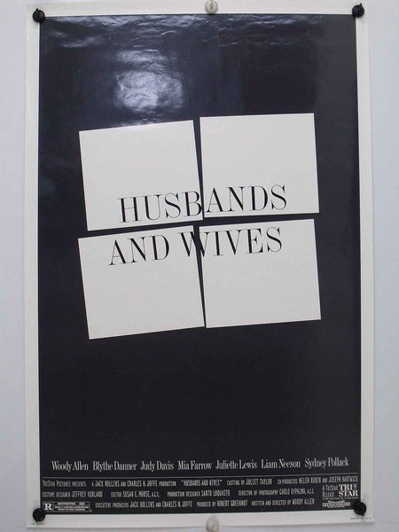 HUSBANDS AND WIVES 1992 Original Movie Poster 27x40 SS Rolled Mia Farrow
