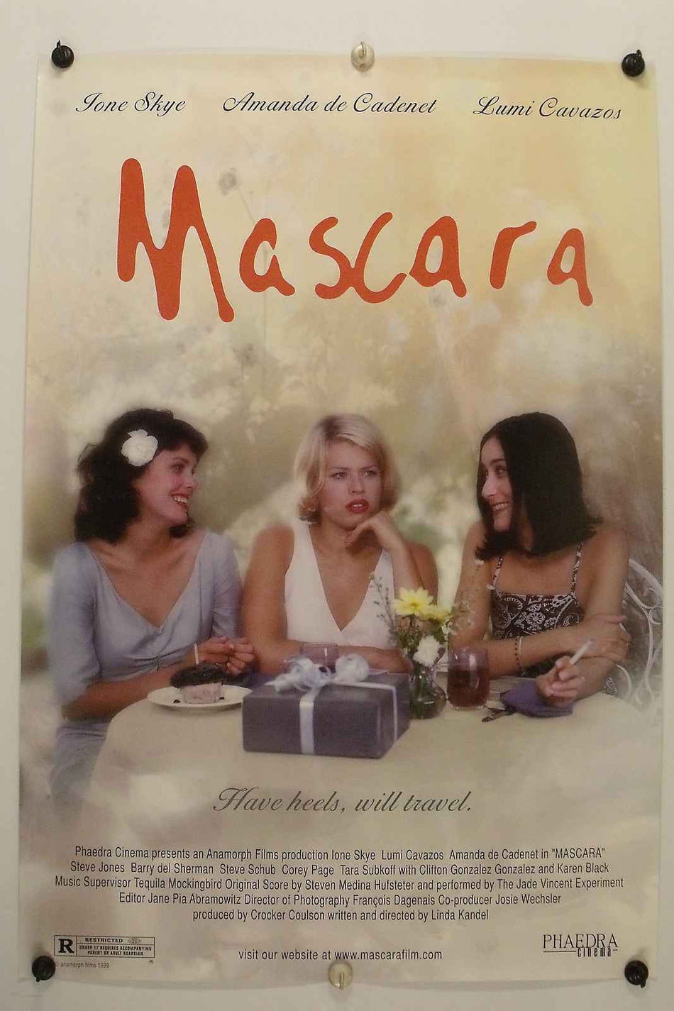 MASCARA 1999 Original Movie Poster 27x40 SS Rolled Ione Skye - Joe's Geek VLT