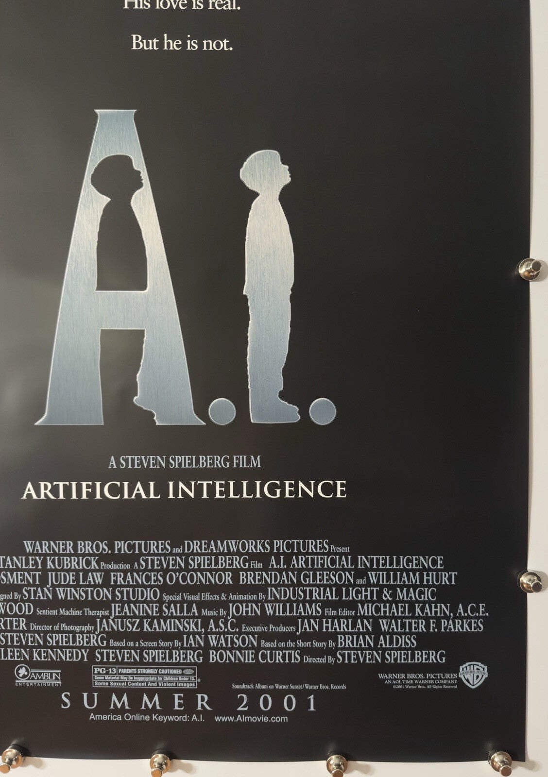 A.I. Artificial Intelligence - Original Movie Poster - 2001 - Rolled DS