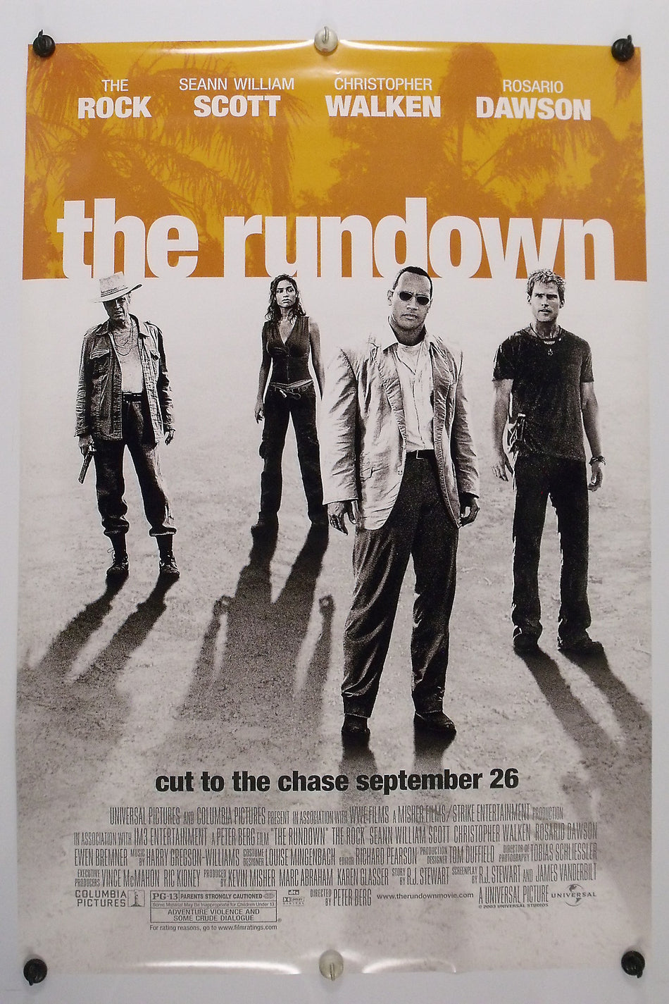 THE RUNDOWN 2003 Original Movie Poster 27x40 DS Rolled Dwayne Johnson