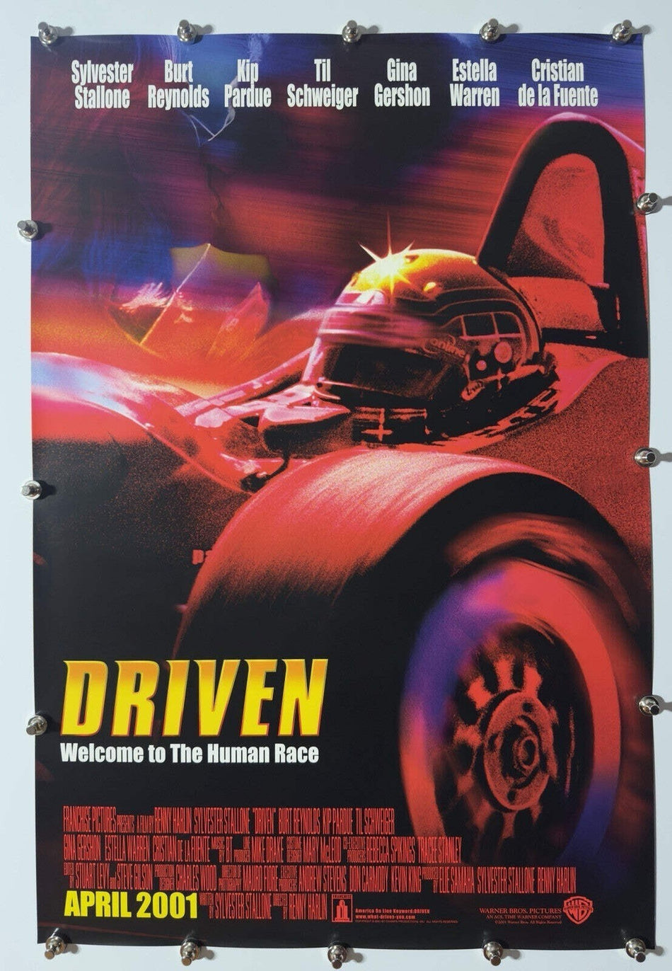 DRIVEN 2001 Original Movie Poster 27x40 SS Rolled Sylvester Stallone - Joe's Geek VLT