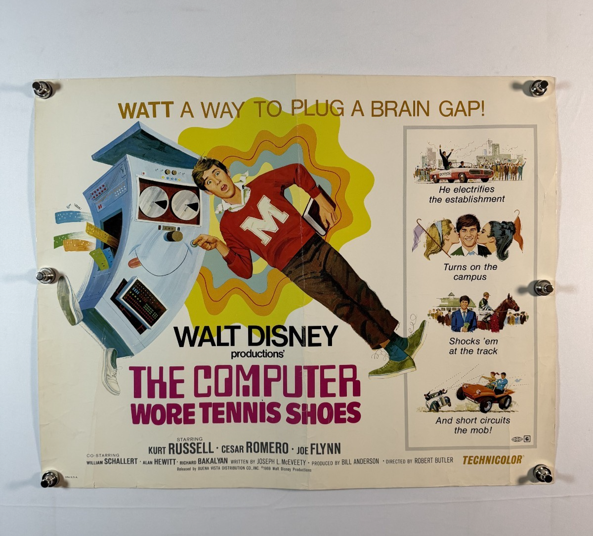 The Computer Wore Shoes (1969) - Original Movie Poster - 28 x 22 - Rolled SS