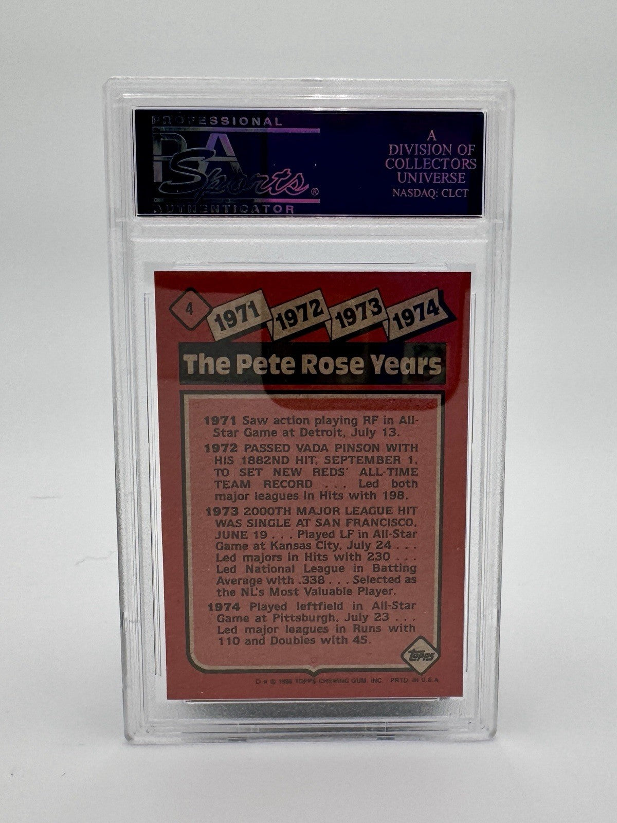 1986 Topps - Pete Rose #4