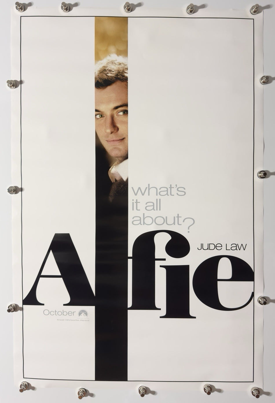 ALFIE 2004 Original Movie Poster 27x40 DS Rolled Jude Law