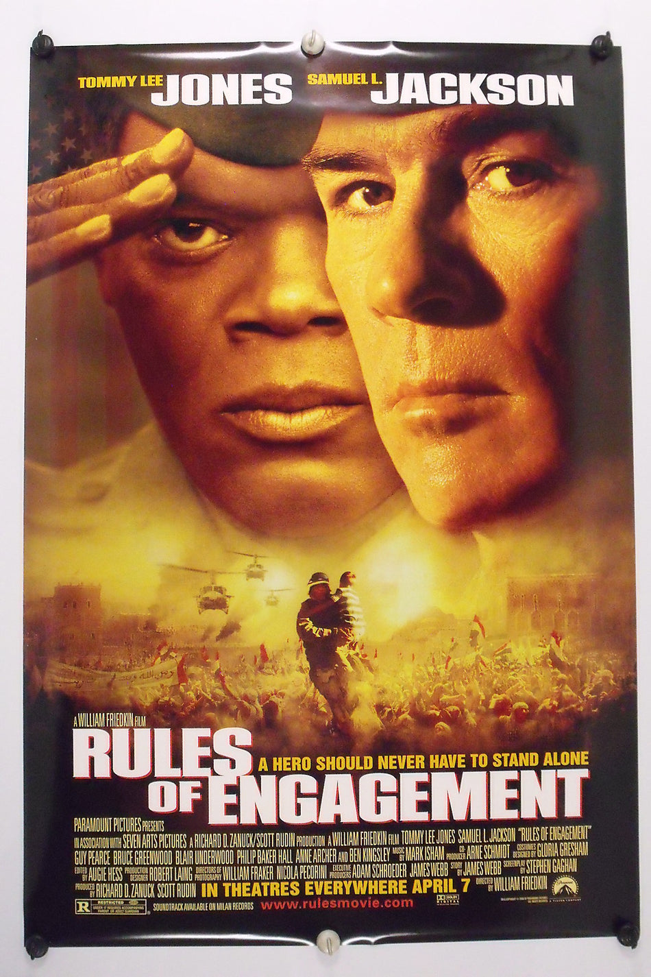 RULES OF ENGAGEMENT 2000 Original Movie Poster 27x40 DS Rolled Samuel L. Jackson - Joe's Geek VLT