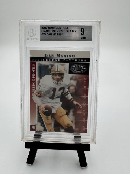2000 Donruss Preferred QBC - College Profile Dan Marino #55 Graded Series /1125
