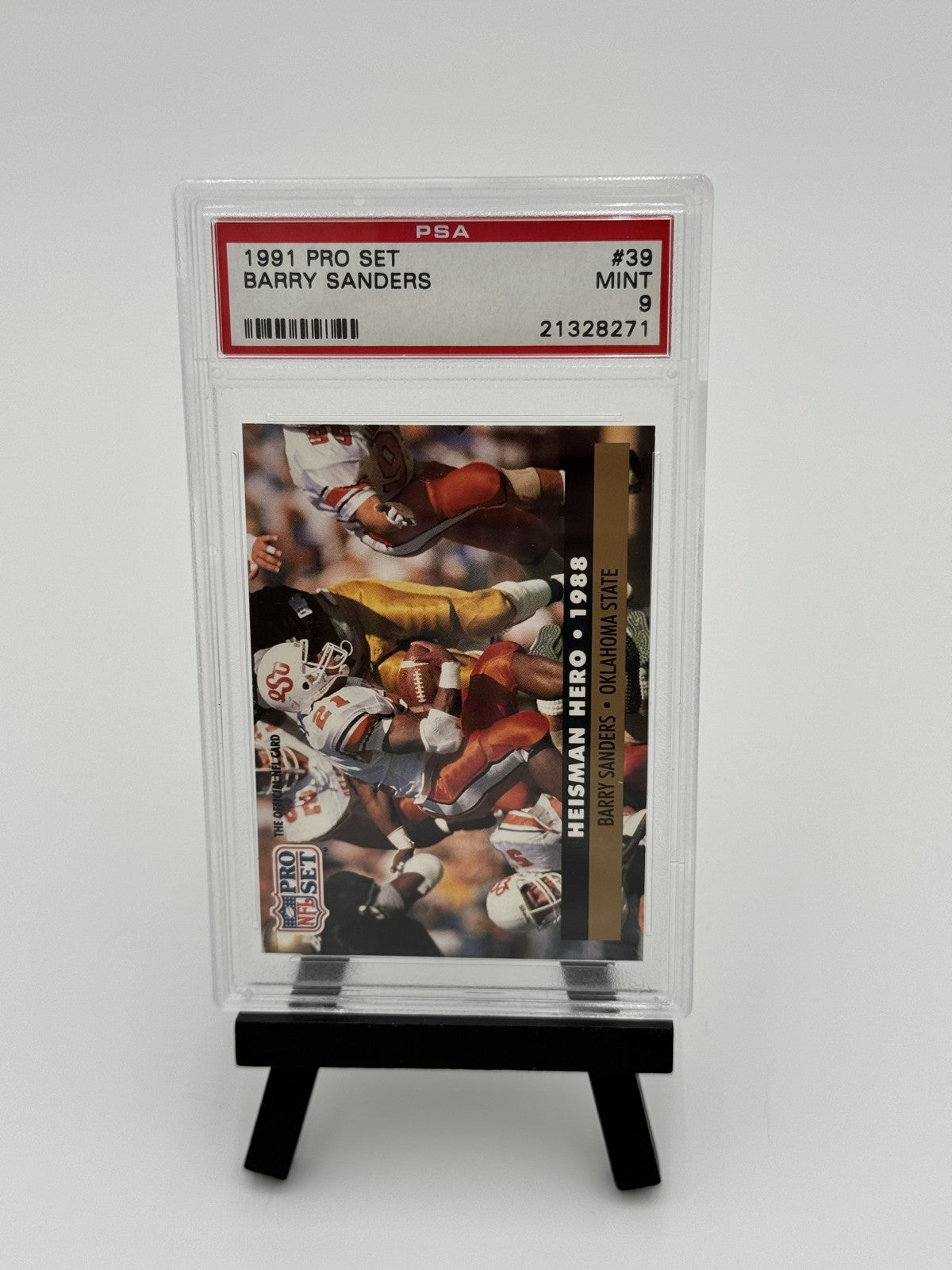1991 Pro Set - Heisman Hero Barry Sanders #39 PSA 9 MINT