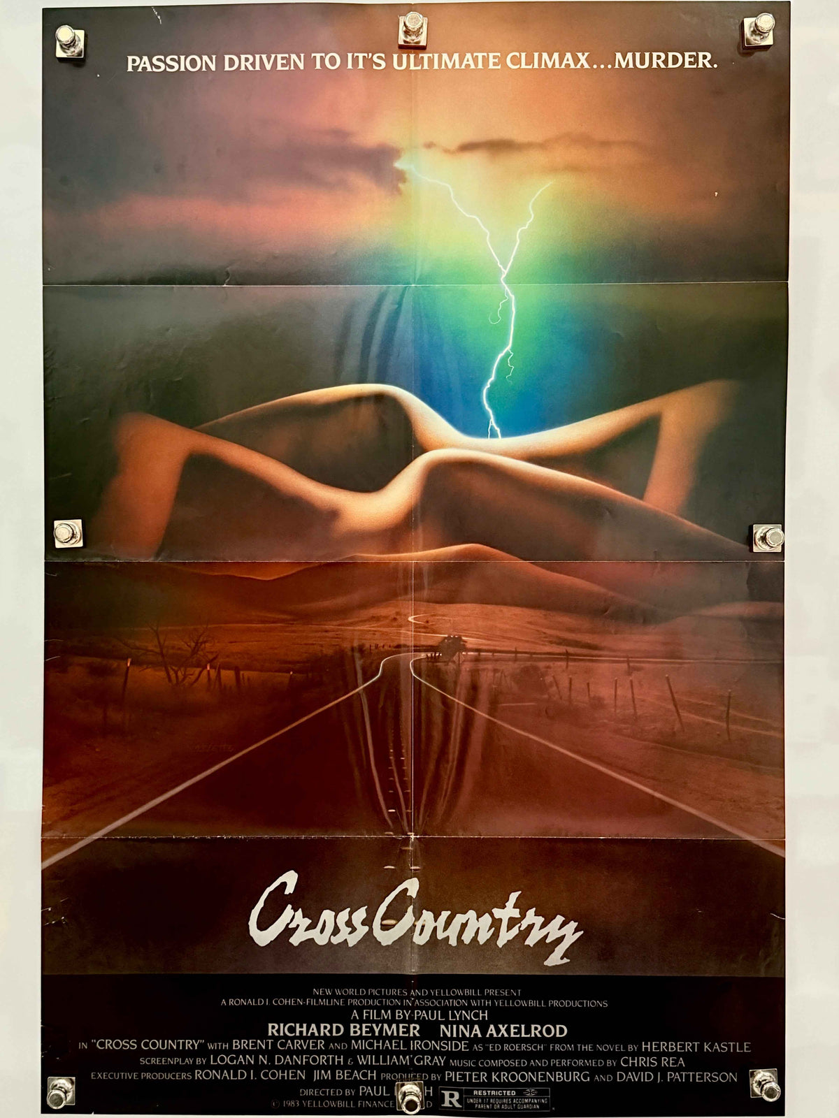 CROSS COUNTRY 1983 Original Movie Poster 27x41 SS Richard Beymer