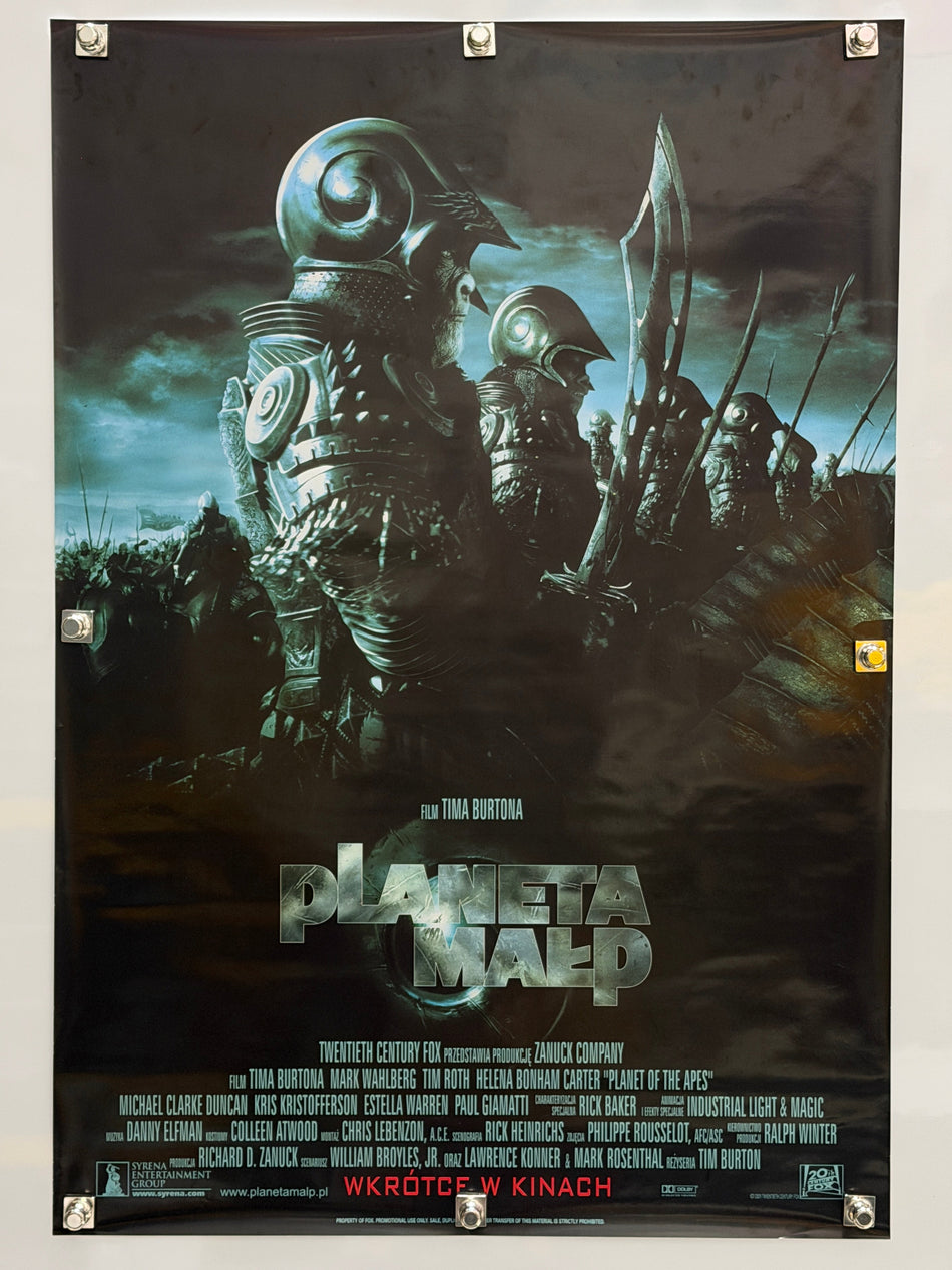 PLANET OF THE APES 2001 Original Polish Movie Poster 26x39 SS Rolled Mark Wahlberg