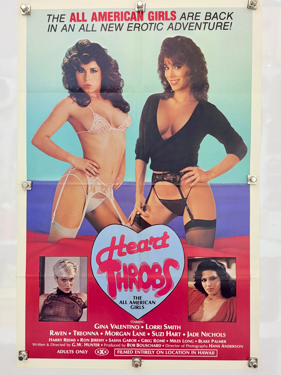 HEART THROBS THE ALL AMERICAN GIRLS 1985 Original Adult Movie Poster 27x41 SS Gina Valentino