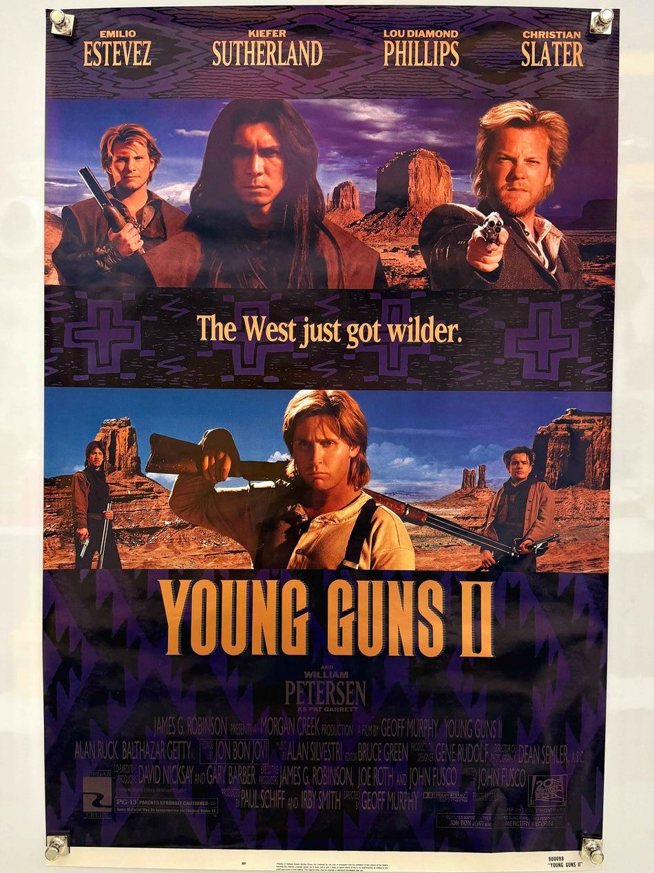 YOUNG GUNS II 1990 Original Movie Poster 27x41 Rolled Emilio Estevez