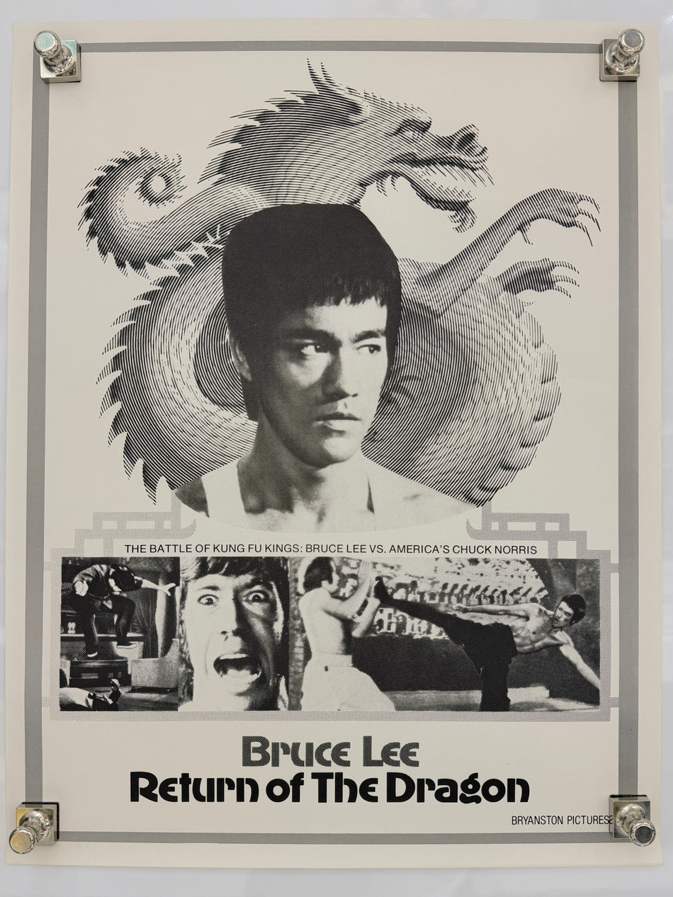 RETURN OF THE DRAGON 1974 Bruce Lee Movie Poster 17x22 Rolled