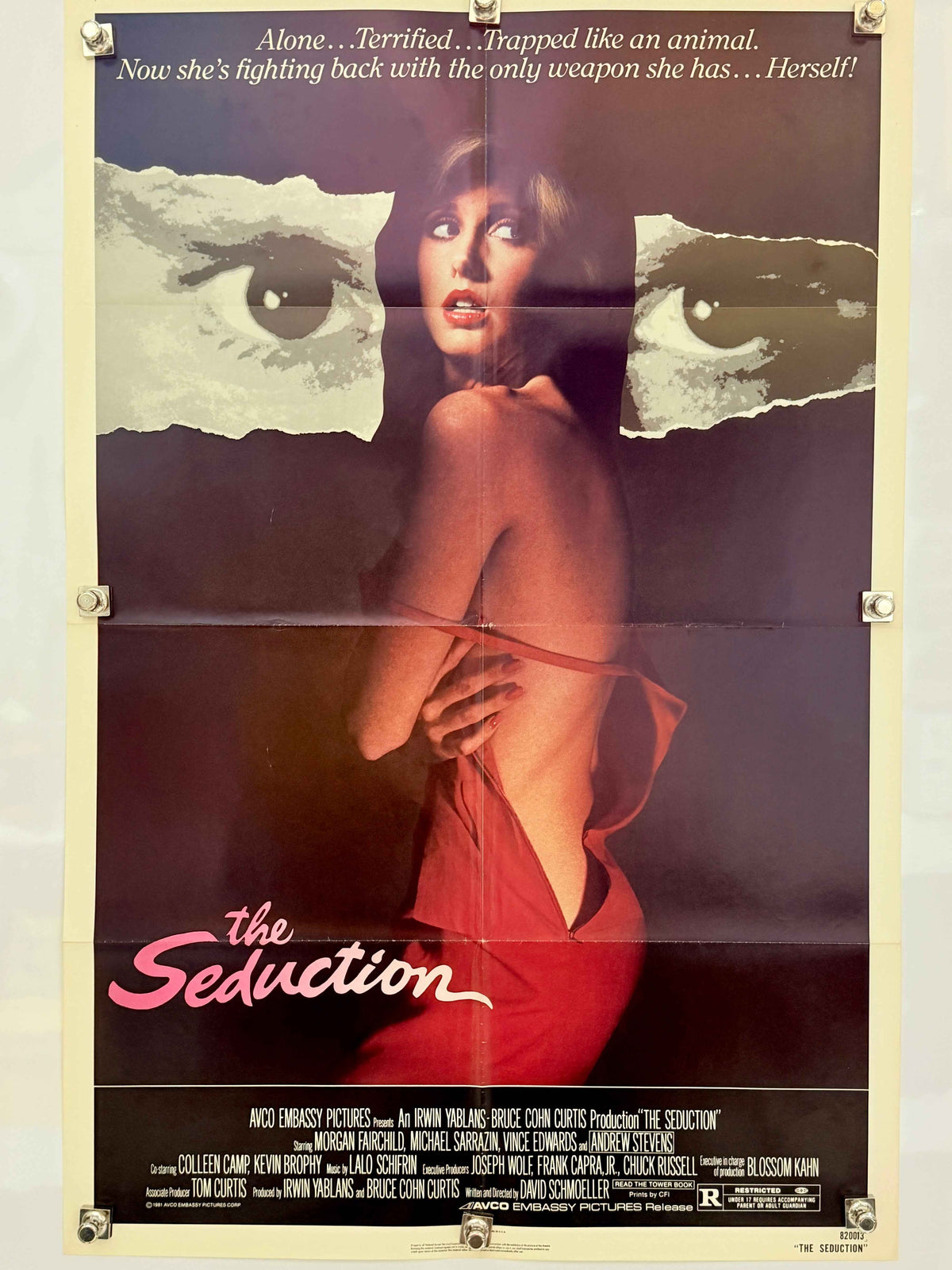THE SEDUCTION 1982 Original Movie Poster 27x41 SS Morgan Fairchild