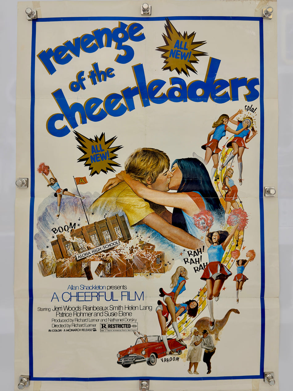 REVENGE OF THE CHEERLEADERS 1976 Original Movie Poster 27x41 Previously Folded