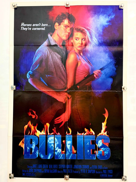BULLIES 1986 Original Movie Poster 27x41 SS Olivia d'Abo