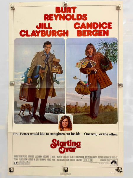 STARTING OVER 1979 Original Movie Poster 27x41 SS Burt Reynolds
