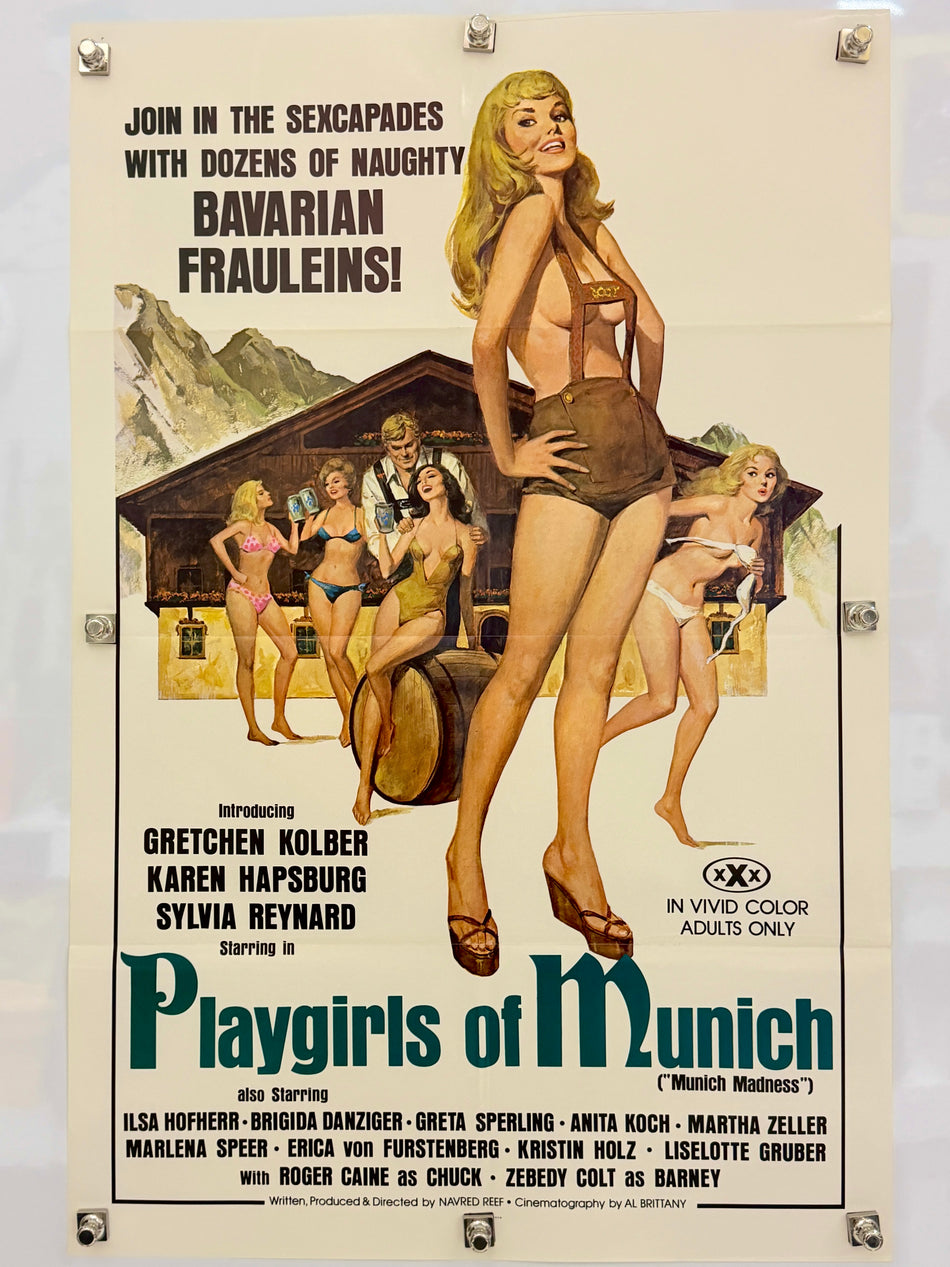 PLAYGIRLS OF MUNICH 1977 Original Adult Movie Poster 27x41 SS Gretchen Kolber